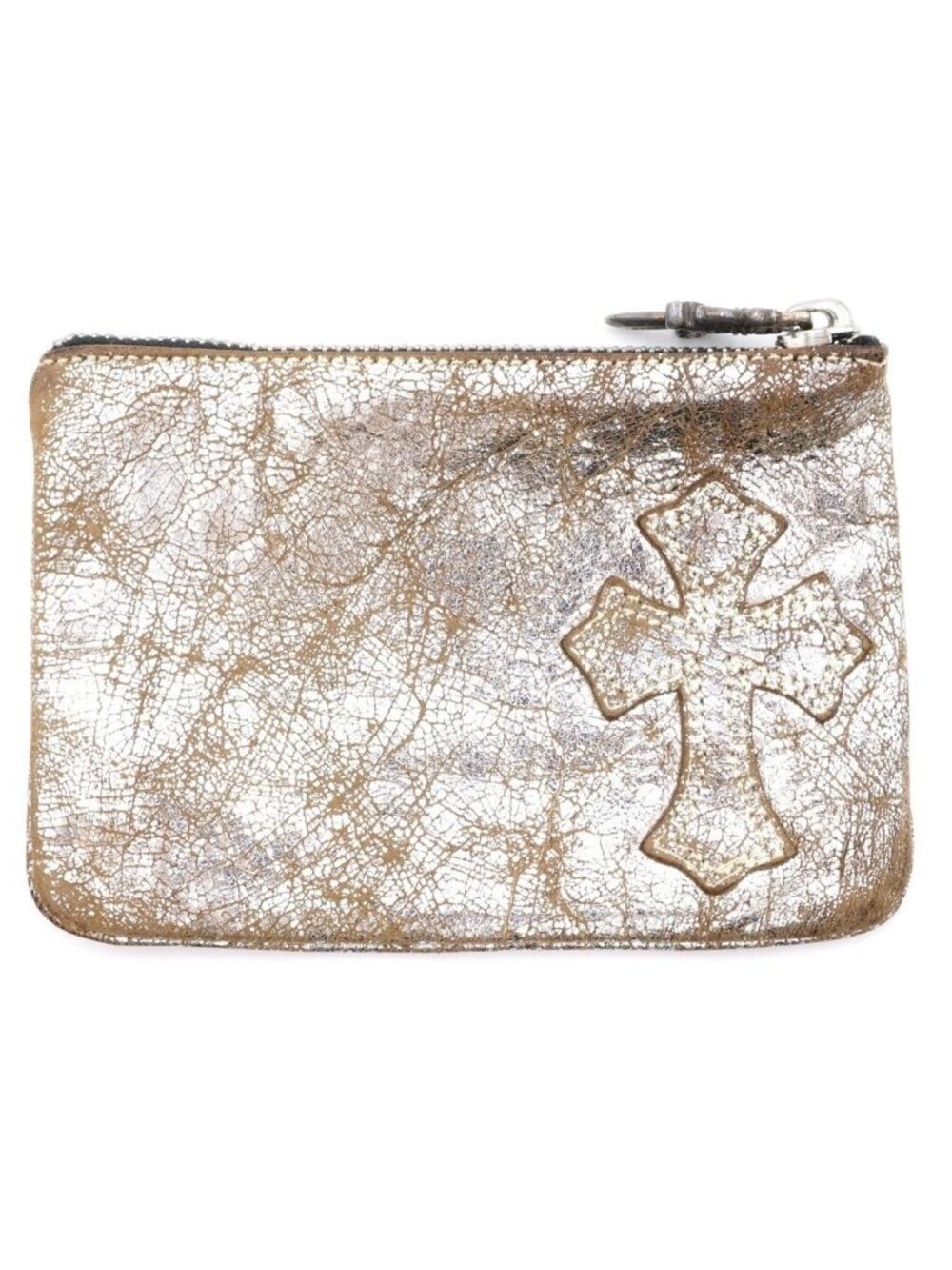 Chrome Hearts Zpr Chng Purse Change Cross Patch Dagger Zip Coin Silver